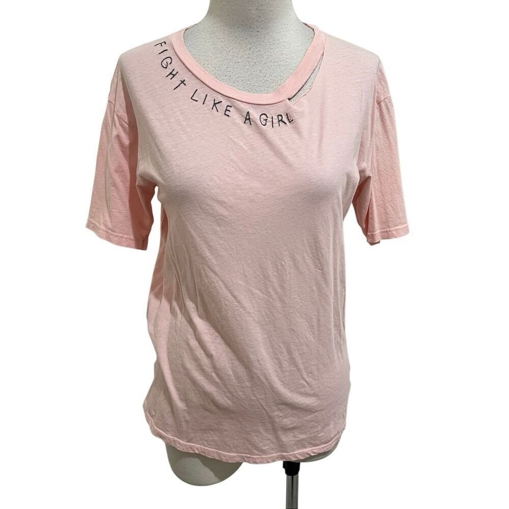 Project Social T x Urban Outfitters Women's Fight Like A Girl Tee Pink Small